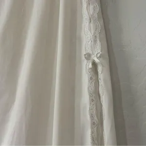 Vintage 70s 80s Vanity Fair Half Slip Medium Beige Lace Trim Side Slit 36" thumbnail 3