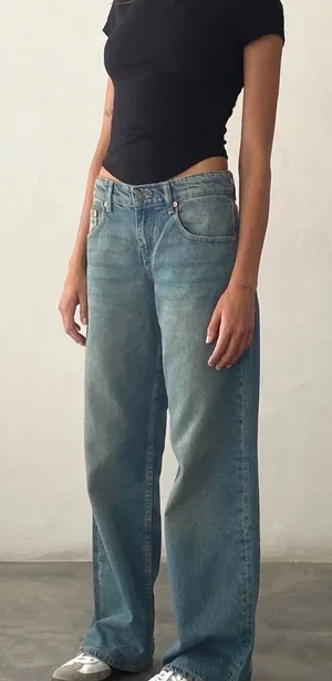Motel Rocks medium wash wide-leg jeans thumbnail 6