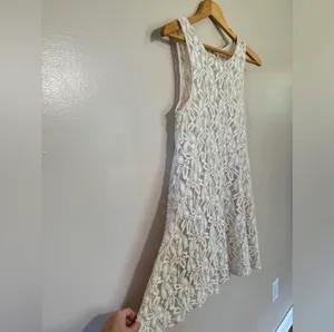 CLEARANCE! Cream Free People Sheer Miles of Lace Dress Size S EUC thumbnail 4