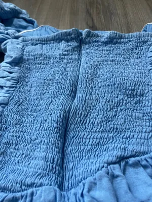 Hello Molly Dress Mini Blue Ruched thumbnail 2