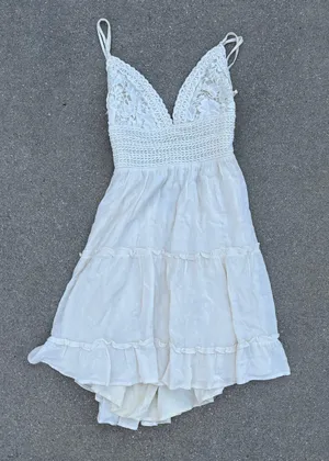 White Lace Detailed Dress thumbnail 1
