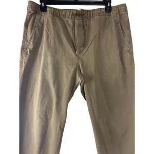 H&M Relaxed Pants Women XL Brown Mid Everyday Earthy‎ Tapered Utility Gorpcore thumbnail 2