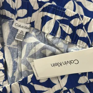 Calvin Klein women's pants Sz M blue and white thumbnail 9