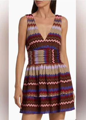 Ramy Brook Laura Zig Zag Tiered Minidress thumbnail 7
