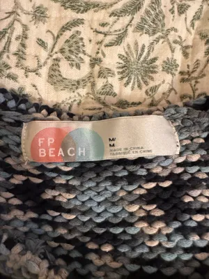 Free People Blue and Black Cropped Sweater Tank thumbnail 2