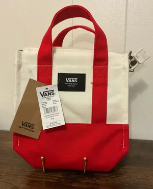 A Rare NWT Canvas Cotton Vans Lil Pergs Tote Bag Crossbody Handbag Bag thumbnail 1