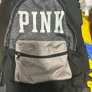 Pink - Victoria's Secret Black and Gray Backpack thumbnail 2