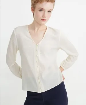 Madewell Cream‎ V-Neck Blouse thumbnail 1