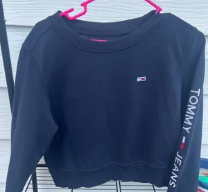 Tommy Hilfiger Blue Boxy Crop Hoodie thumbnail 1
