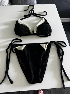 Monochrome Play Colorblock Bikini size medium CUPSHE NWOT  thumbnail 3