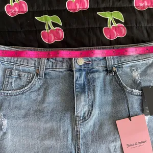 New Juicy Couture Light Denim Skirt with Heart Accent thumbnail 5