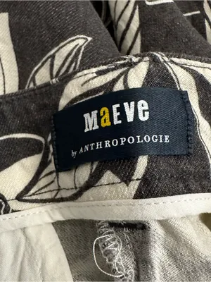 Anthropologie Maeve Womens Floral‎ Linen Blend Wide Leg Pants Size 2 thumbnail 8