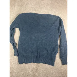 American Eagle Women's Blue Knit Henley Small Oversized thumbnail 8