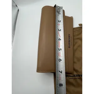 Burberry Tan Leather‎ Triangular Sunglasses Case with Dust Bag London England thumbnail 4