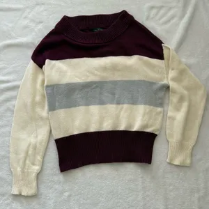 Lucky Brand Tiered color block cotton blend long sleeve sweater thumbnail 3
