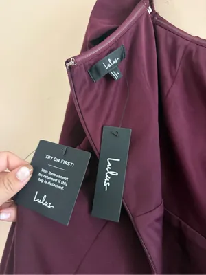Lulus Alluring Sophistication Dark Plum Off-the-Shoulder Maxi Dress Size Large thumbnail 7