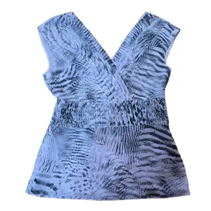 Banana Republic Top Womens Size 4 Pink Animal Print‎ Pleated Sleeveless Blouse thumbnail 1