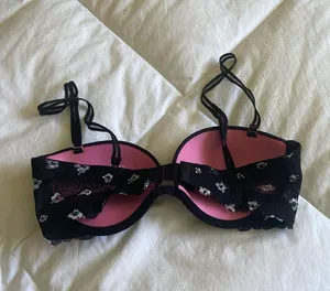 PINK - Victoria's Secret Women’s Padded Pink Black Bra thumbnail 2