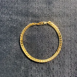 ⚜️ VTG Vintage 1990s NWOT Johnathan Paul 7” Gold Plated Franco Chain Bracelet ⚜️ thumbnail 4