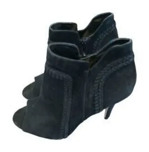 Vince Camuto Abesta leather peep toe heeled ankle bootie boots sz 8 thumbnail 1