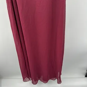 Birdy Grey Kira Chiffon‎ One Shoulder Bridesmaid Dress in Cabernet Sz S NEW thumbnail 5