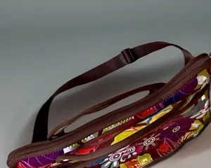 ie Floral Zippered Laptop Removable Shoulder Strap Messenger Bag 16” X 12” thumbnail 3