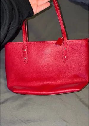 Red Leather Coach Bag thumbnail 2