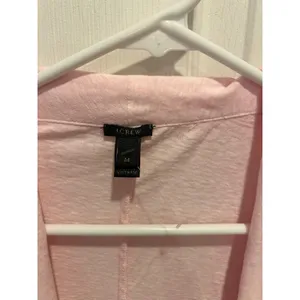 J.Crew Womens Pink Open Front Slub Knit Cardigan Sweater Pockets Size M‎ Minimal thumbnail 2