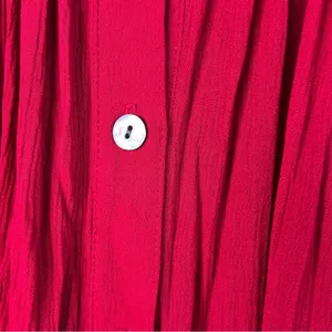 Karen Kane Size Small Oversized Red Rayon Sleeveless Flowy Button Front Blouse thumbnail 4