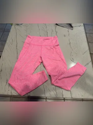 Cabana by Crown & Ivy Pink Space Dye High Waisted Athletic Leggings Pockets Med thumbnail 3