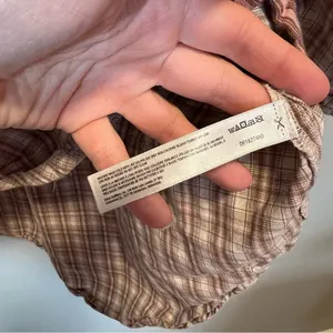Urban Outfitters Out From Under Button Down Plaid‎ Striped Top Small thumbnail 7