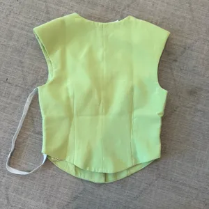 Amanda Uprichard Perrin Lime Pear Button Front Vest Small NWT thumbnail 4
