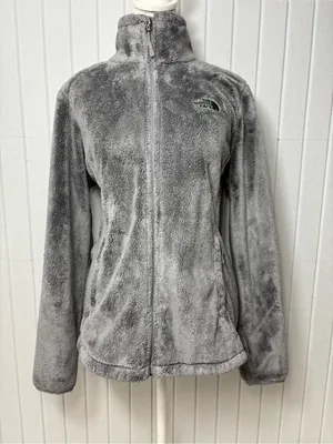 The North Face Women's Gray Plush Full-Zip Teddy Osito fleece Jacket‎ Size M thumbnail 3