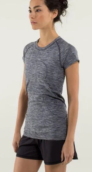 Lululemon Heather Gray Short Sleeve Athletic Shirt thumbnail 1