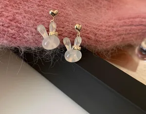 Bunny Stud Earrings for Women,Cute Opal Rabbit Earrings for Girls,Animal Earring thumbnail 1