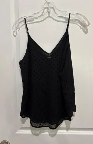 Shinestar Lined Black Camisole, Sz L thumbnail 1