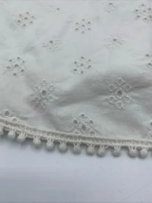 Aerie White Eyelet Cropped Tie Strap Summer Beach Cottage Core Tank top Small thumbnail 4