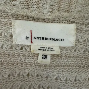 Anthropologie cream longline textured open knit duster cardigan thumbnail 6