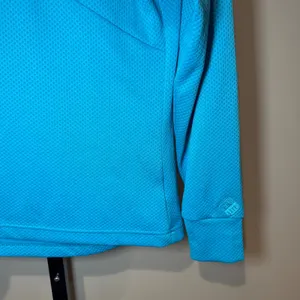 Salomon Asymmetrical‎ Zip Motomesh Pullover Blue Size Medium thumbnail 3