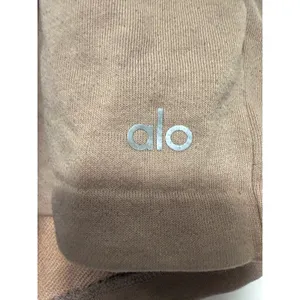 Alo Yoga Womens Sweat Shorts Camel‎ Tan High Waist Cotton Blend Size S thumbnail 3