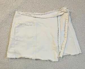 Newbury Kustom White Wrap Skirt thumbnail 1