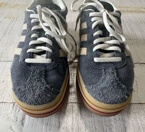 Adidas Gazelle Bold size 6 Grey/Magic Beige/Gum Platform Sneakers Suede Runs Big thumbnail 3