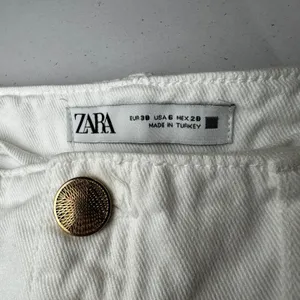 Zara‎ White Cropped Sailor Pants Womens Size 6 High Rise Lace Trim Hem thumbnail 7
