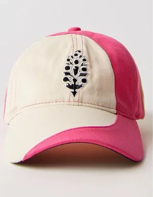 Free People Rule The Court Baseball Hat - Pink Combo thumbnail 1