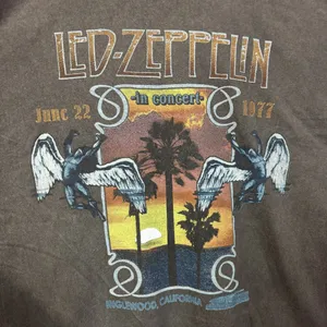 Led Zeppelin Inglewood CA 1977 Gray T-Shirt XL thumbnail 3