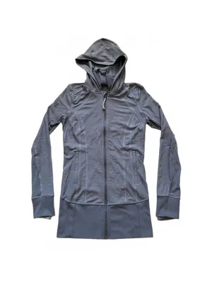 Lululemon Daily Practice Jacket Hoodie Luon Heathered Slate Gray Women's Size 4 thumbnail 2