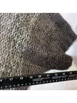 Paraphrase Women’s Small Oversized Y2K Wool Blend Sweater Boxy Pullover Knit Brown Tan thumbnail 8