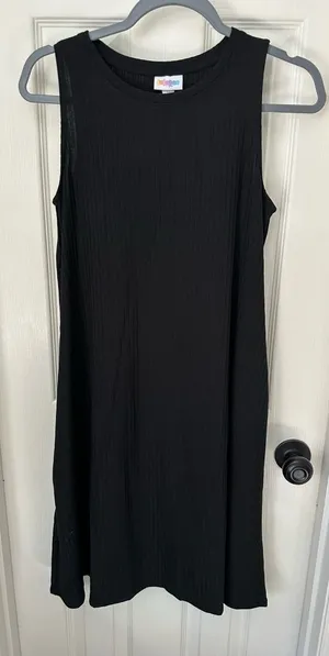 Lularoe Ribbed Black Dress thumbnail 1