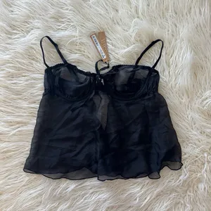 Skims Romance Babydoll Top Onyx Size Small thumbnail 3