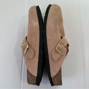 Birkenstock Boston Suede Mules Pink Clay, 7-7.5 (38) thumbnail 7